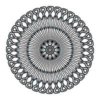 diseño de mandala de vector círculo decoración indio negro obra de arte