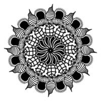 Mandala circle vintage style symbol art design vector