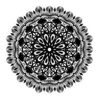 diseño de mandala de simetría de diseño de elemento floral repetido oriental vector