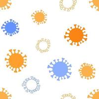 Covid pattern. Coronavirus symbol. Seamless virus background vector