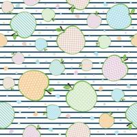 apple pattern with ornament vector