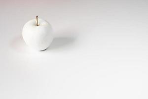 White apple on white background photo