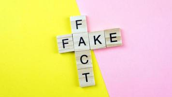 Fake and  Fact Word photo