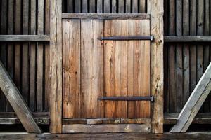 Rustic antique wooden door. photo