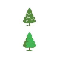 Cedar tree vector icon illustration design template