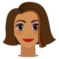 Girls head for women face constructor. vector