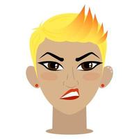 Girls head for women face constructor. vector