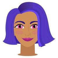 Girls head for women face constructor. vector