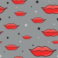 Seamless pattern with lips. vector