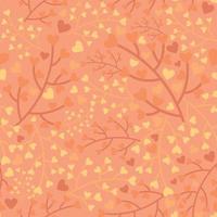 Floral seamless pattern. Sprigs of hearts. vector