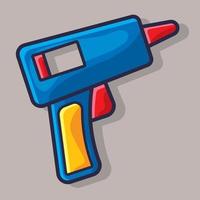 pistola de pegamento aislado ilustración de dibujos animados en estilo plano vector