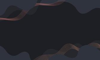 Abstract Black Fluid Wave Background vector