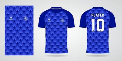 blue jersey template for team uniforms and Soccer t shirt vector