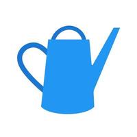 Blue watering can icon sign flat style design vector illustration