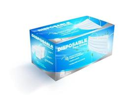 Surgical medical face mask box packaging