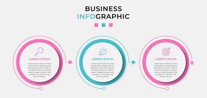 Infographic design business template with icons and 3 options or steps vector