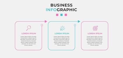Infographic design business template with icons and 3 options or steps vector