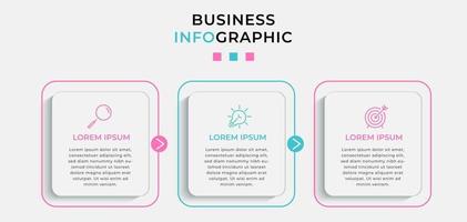 Infographic design business template with icons and 3 options or steps vector