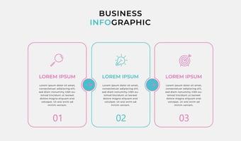 Infographic design business template with icons and 3 options or steps vector