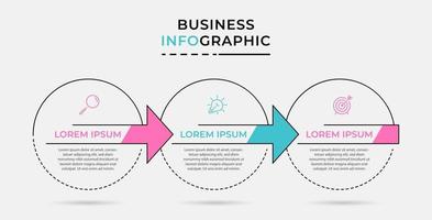 Infographic design business template with icons and 3 options or steps vector