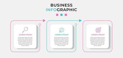 Infographic design business template with icons and 3 options or steps vector