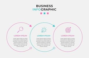 Infographic design business template with icons and 3 options or steps vector