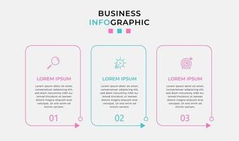 Infographic design business template with icons and 3 options or steps vector
