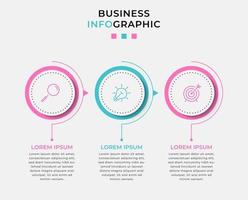 Infographic design business template with icons and 3 options or steps vector