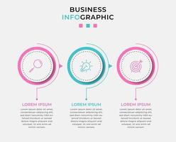 Infographic design business template with icons and 3 options or steps vector