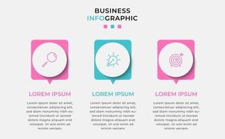 Infographic design business template with icons and 3 options or steps vector