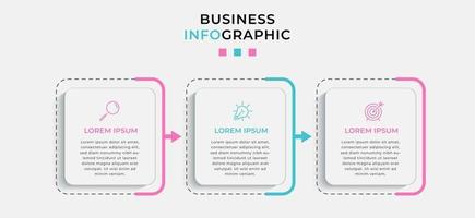 Infographic design business template with icons and 3 options or steps vector