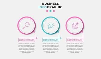 Infographic design business template with icons and 3 options or steps vector