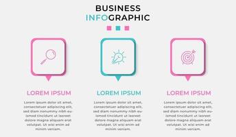 Infographic design business template with icons and 3 options or steps vector