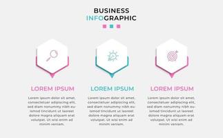 Infographic design business template with icons and 3 options or steps vector
