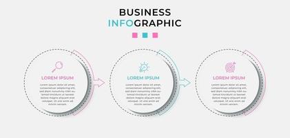 Infographic design business template with icons and 3 options or steps vector