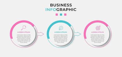 Infographic design business template with icons and 3 options or steps vector