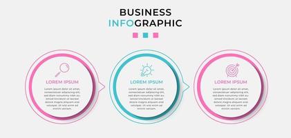 Infographic design business template with icons and 3 options or steps vector