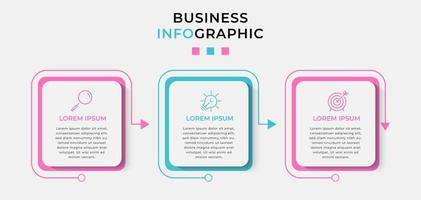 Infographic design business template with icons and 3 options or steps vector