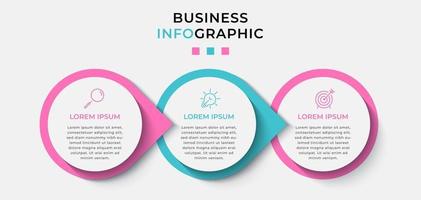 Infographic design business template with icons and 3 options or steps vector