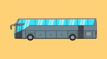 ilustración de transporte de dibujos animados de autobús turístico vector
