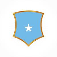 Somalia flag vector with shield frame