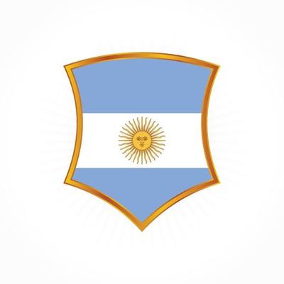 Argentina flag vector with shield frame