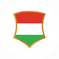 Hungary flag vector with shield frame