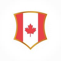 vector de bandera de canadá con marco de escudo