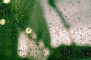 Rain drops on the window photo