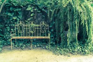 Old bench in park - vintage effect filter photo