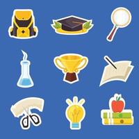 conjunto de iconos de regreso a la escuela vector