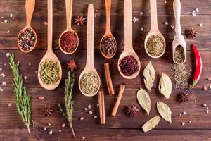 A set of spices and herbs. Indian cuisine photo