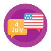 Independence Day Chat vector