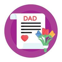 Dad Letter and Draft vector